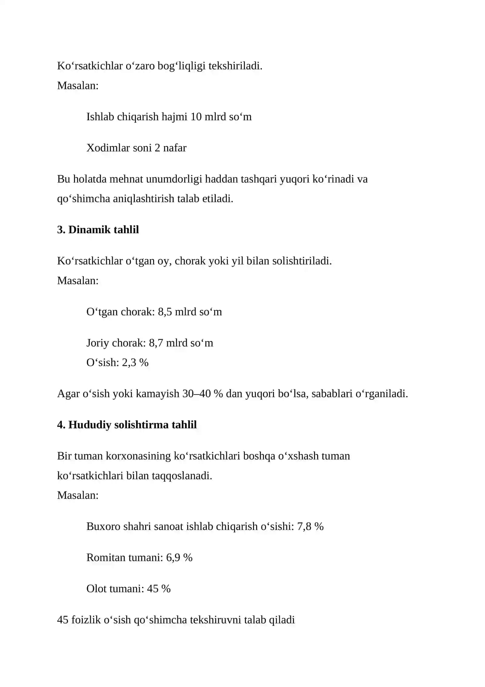 Respondentlarning statistika hisoboti ma’lumotlarini birlamchi statistik tahlilini o‘tkazish tartibi 2