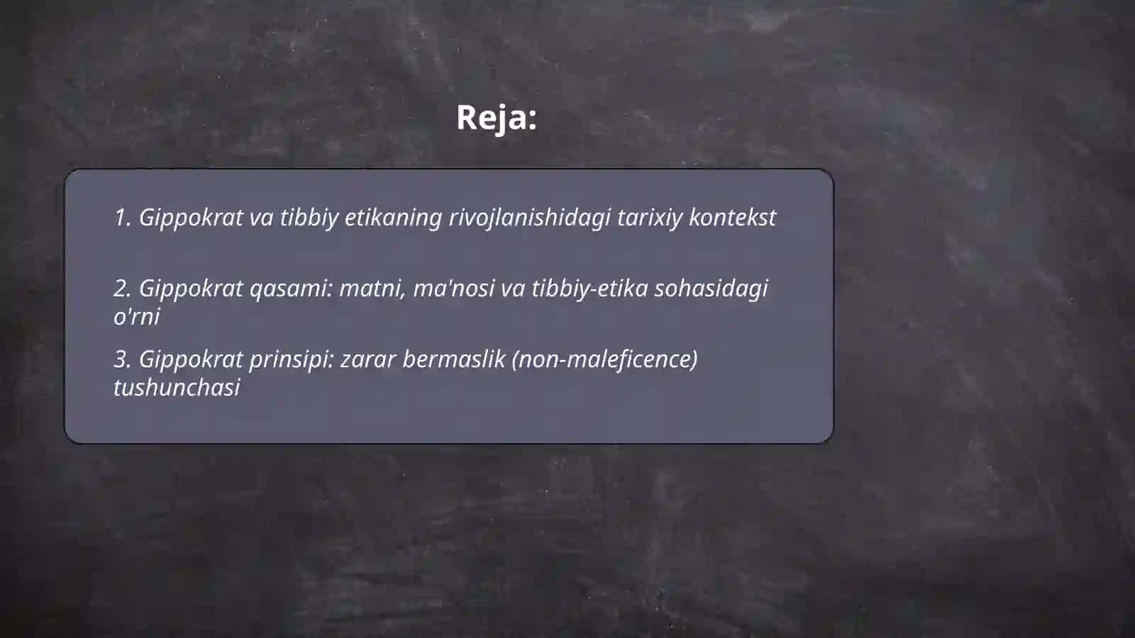 Tibbiyetikaning rivojlanishida Gippogratning õrni 2