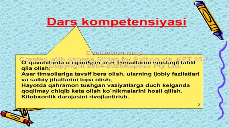 Slaid dars - Sariq devni minib 2