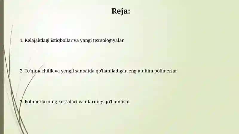 To'qimachilik va yengil sanoatda qo'llaniladigan eng muhim polimerlar 2