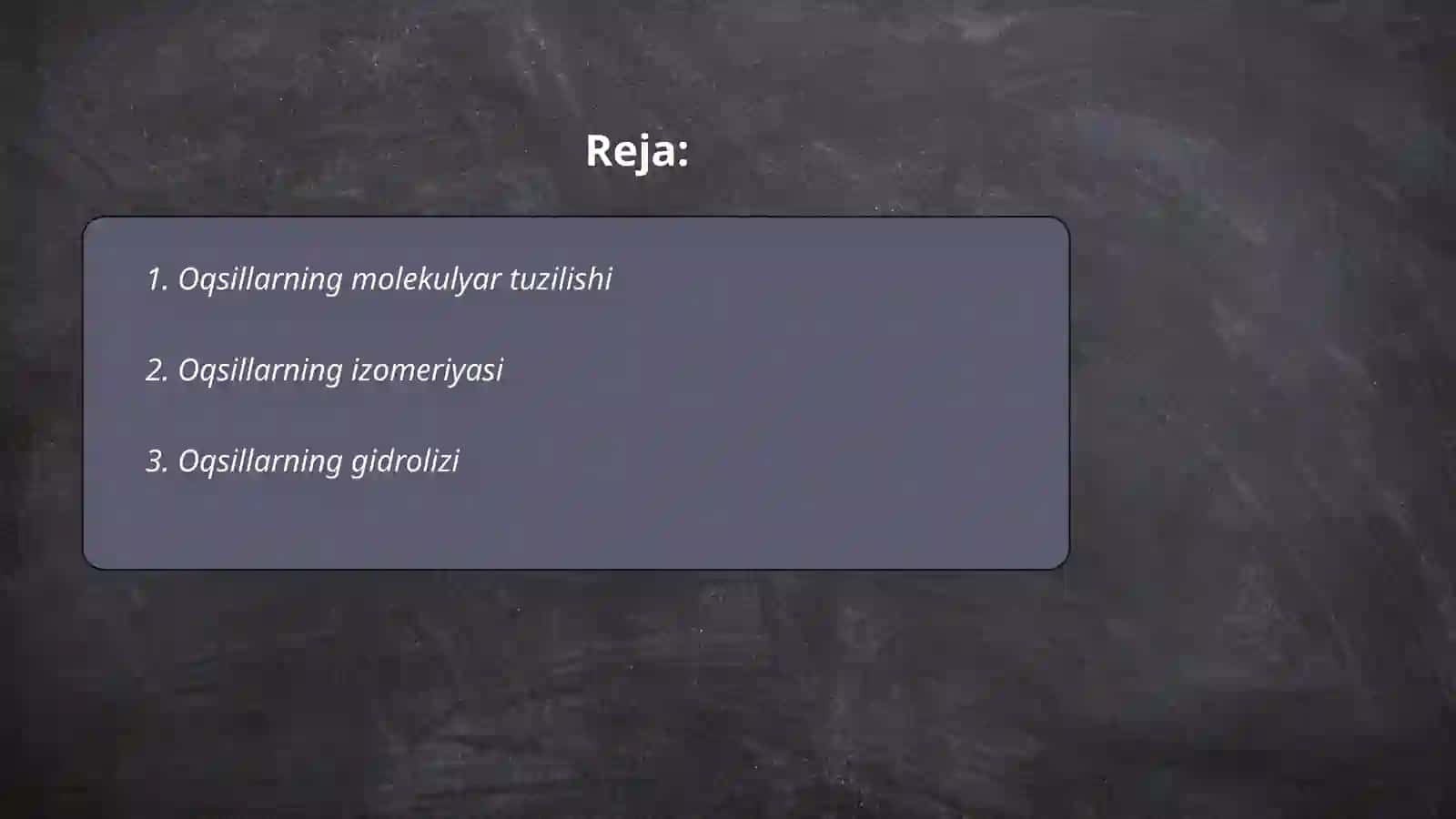 Oqsillarning fizik-kimyoviy xossalari 2