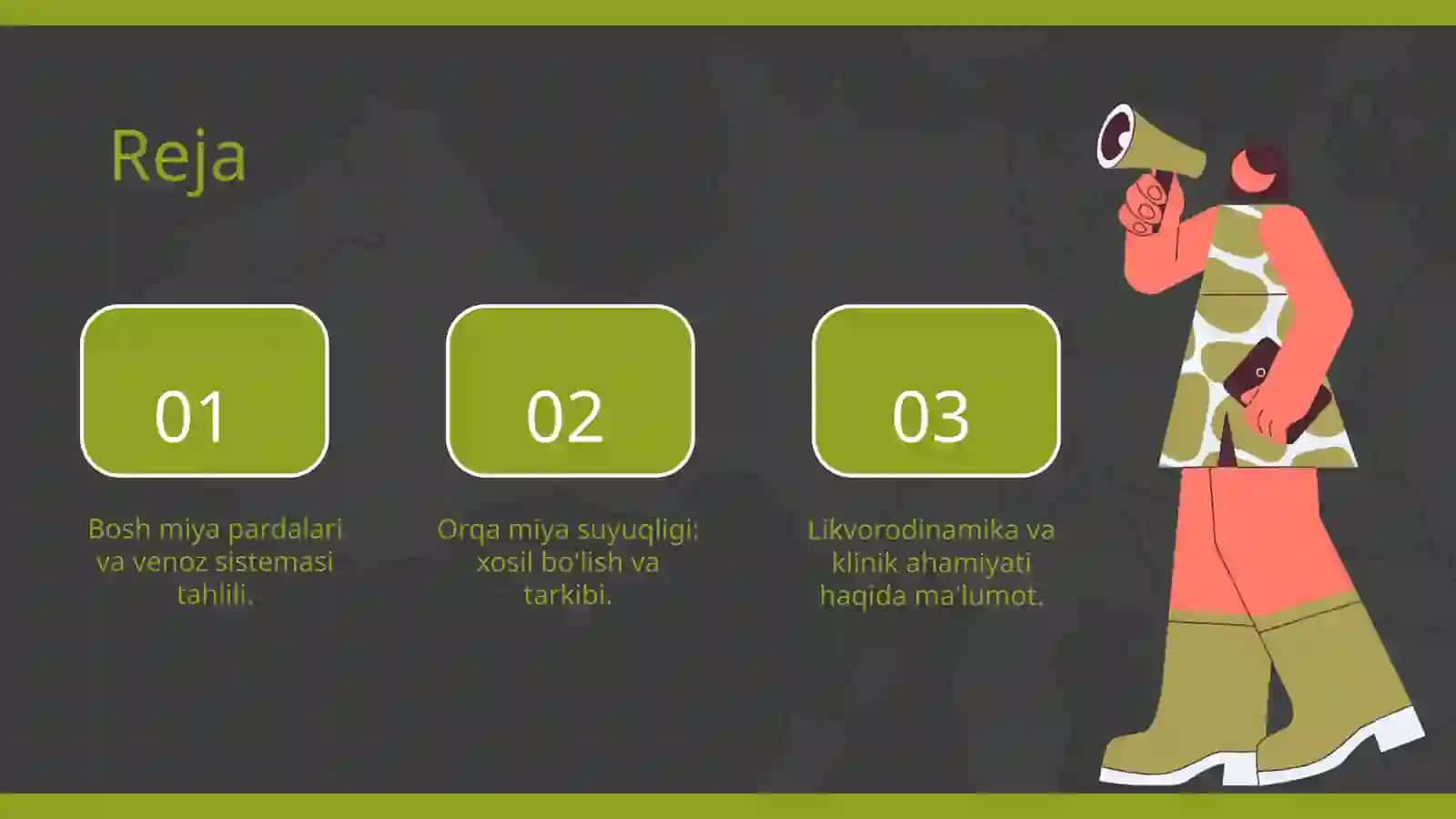 Bosh miya pardalari va venoz sistemasi tahlili 2