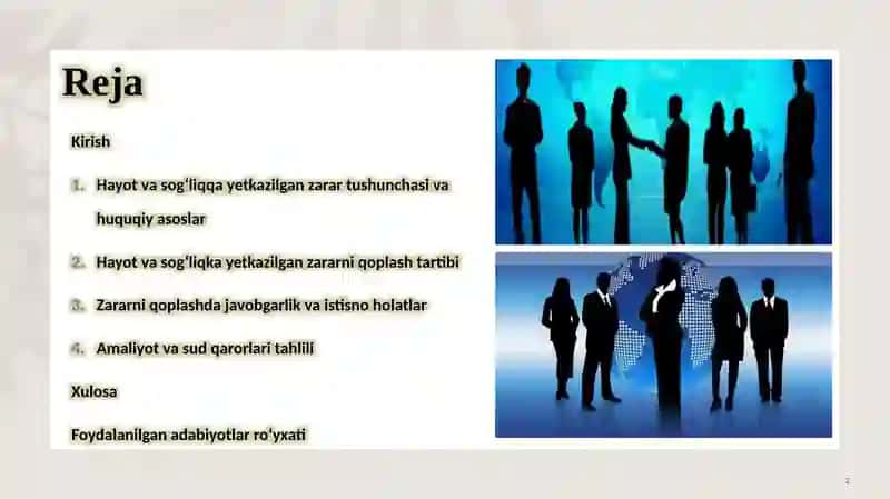 Fuqaroning hayotiva sog‘lig‘i gayet kazilgan zararning o‘rnini qoplash 2