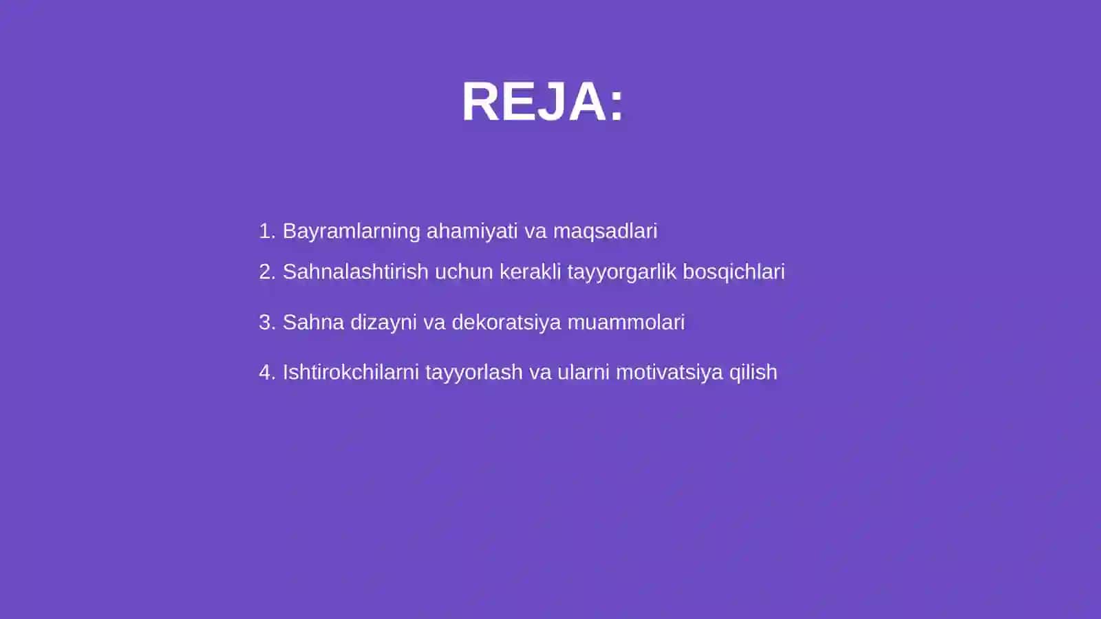 Bayram va tadbirlarda sahnalashtirish 2