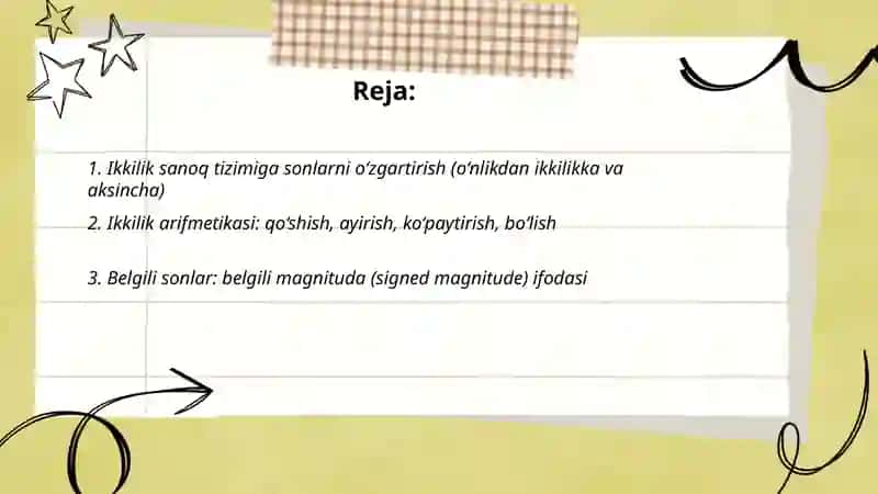 Ma'lumotlarni ikkilik sanoq sistemasida kodlash va dekodlash 2