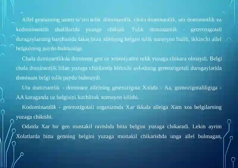 Genlar ta'sirini boshqarish, xujayra differensirofkasi va neoplastik jarayonlar 2