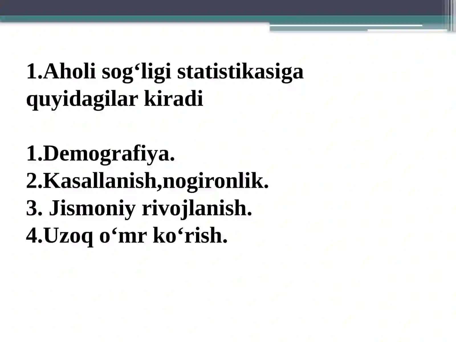 Statistik tadqiqotlarni tashkil etish bosqichlari 2