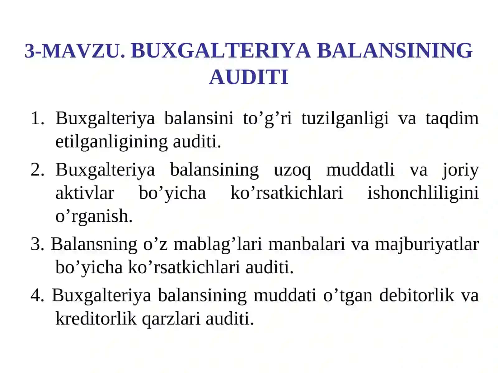 BUXGALTERIYA BALANSINING AUDITI 2