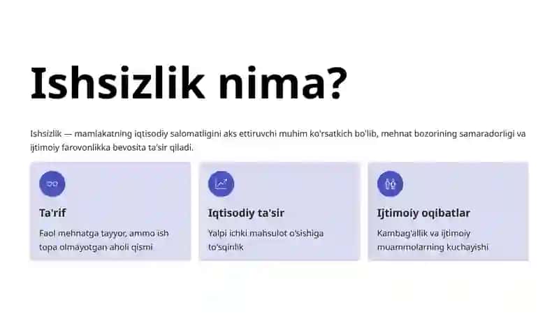 Ishsizlik: Shakllari va Kamaytirish Yo'llari 2