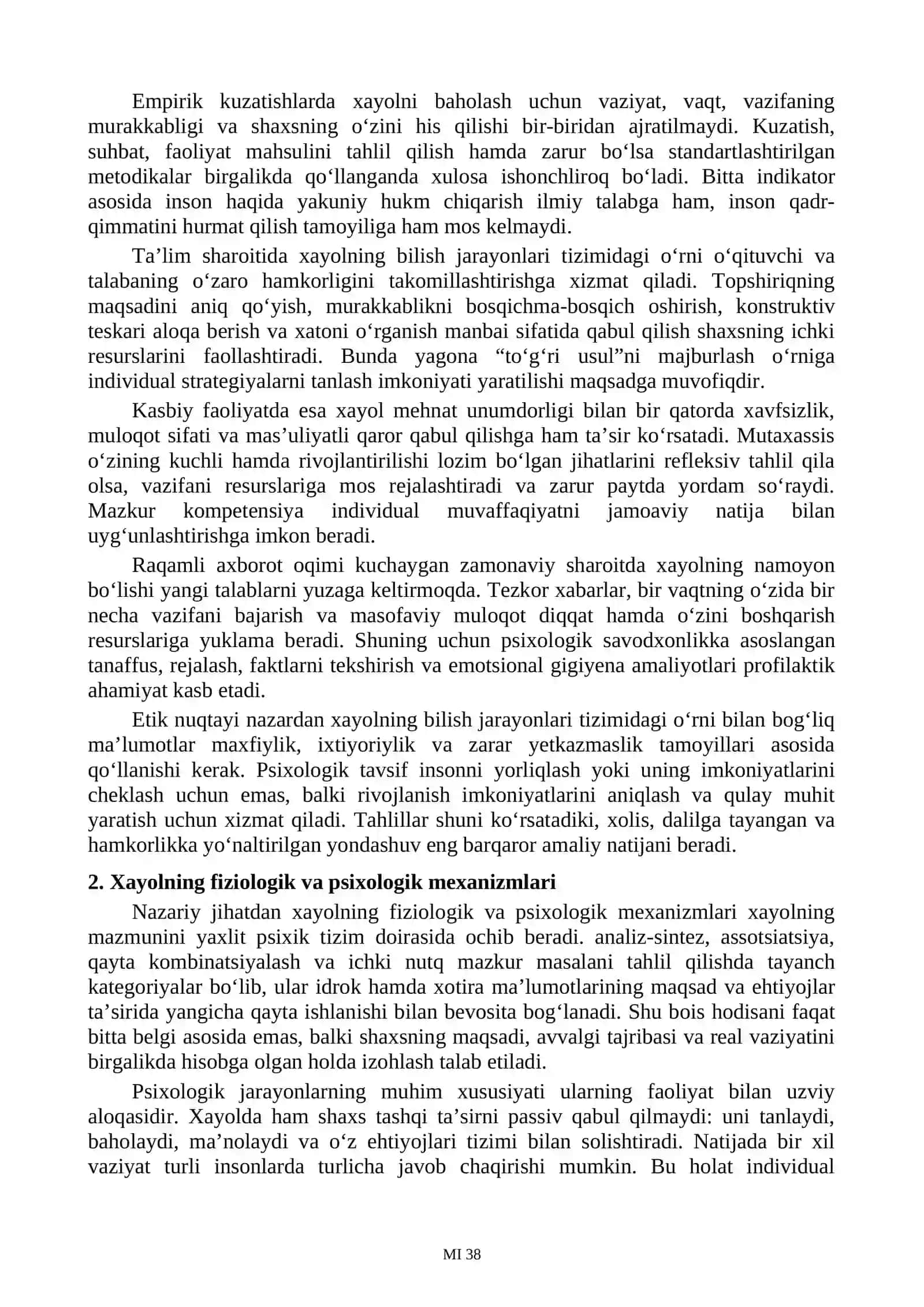 Xayolning Bilish Jarayonlari 2