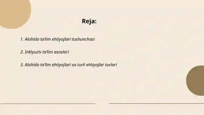 Alohida taʼlim ehtiyojlariga ega bolalarni inklyuziv taʼlim sharoitlarida oʻqitish va tarbiyalashni tashkil etish 2