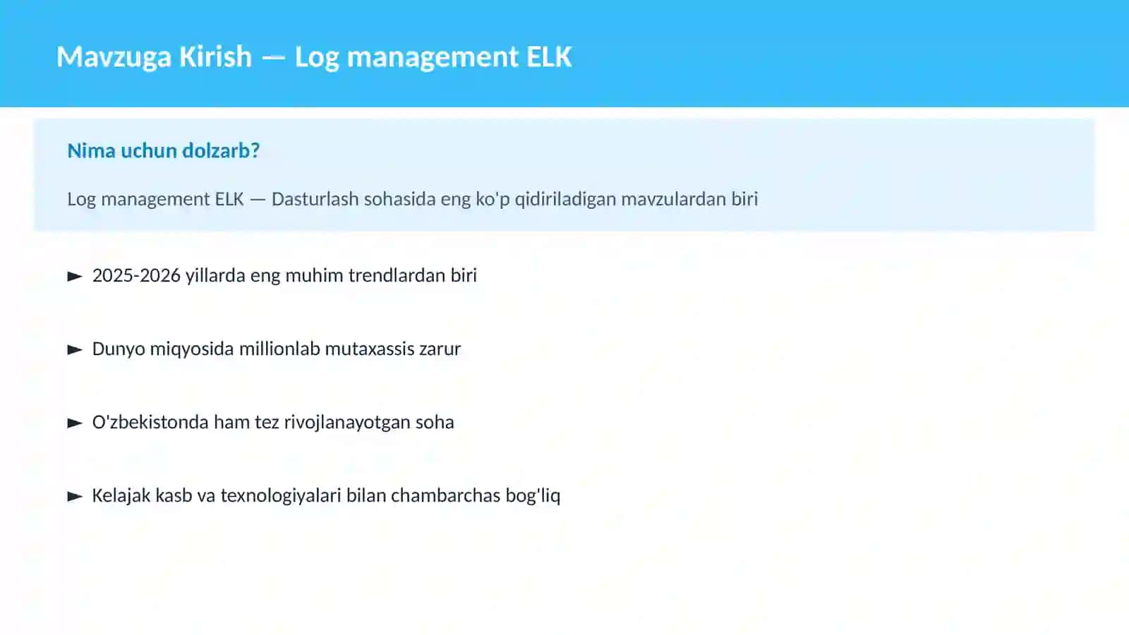 Log management ELK 2