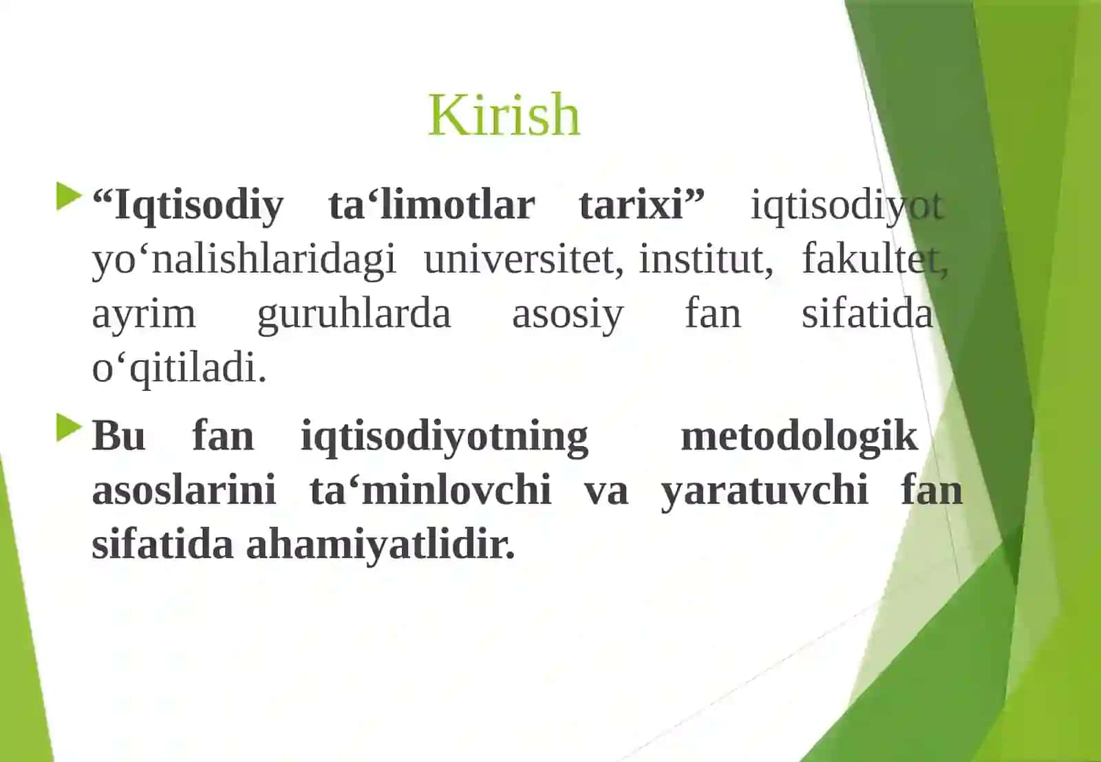 Iqtisodiy ta'limotlarni tarixi fanining predmetlari va o'rganish usuli 2