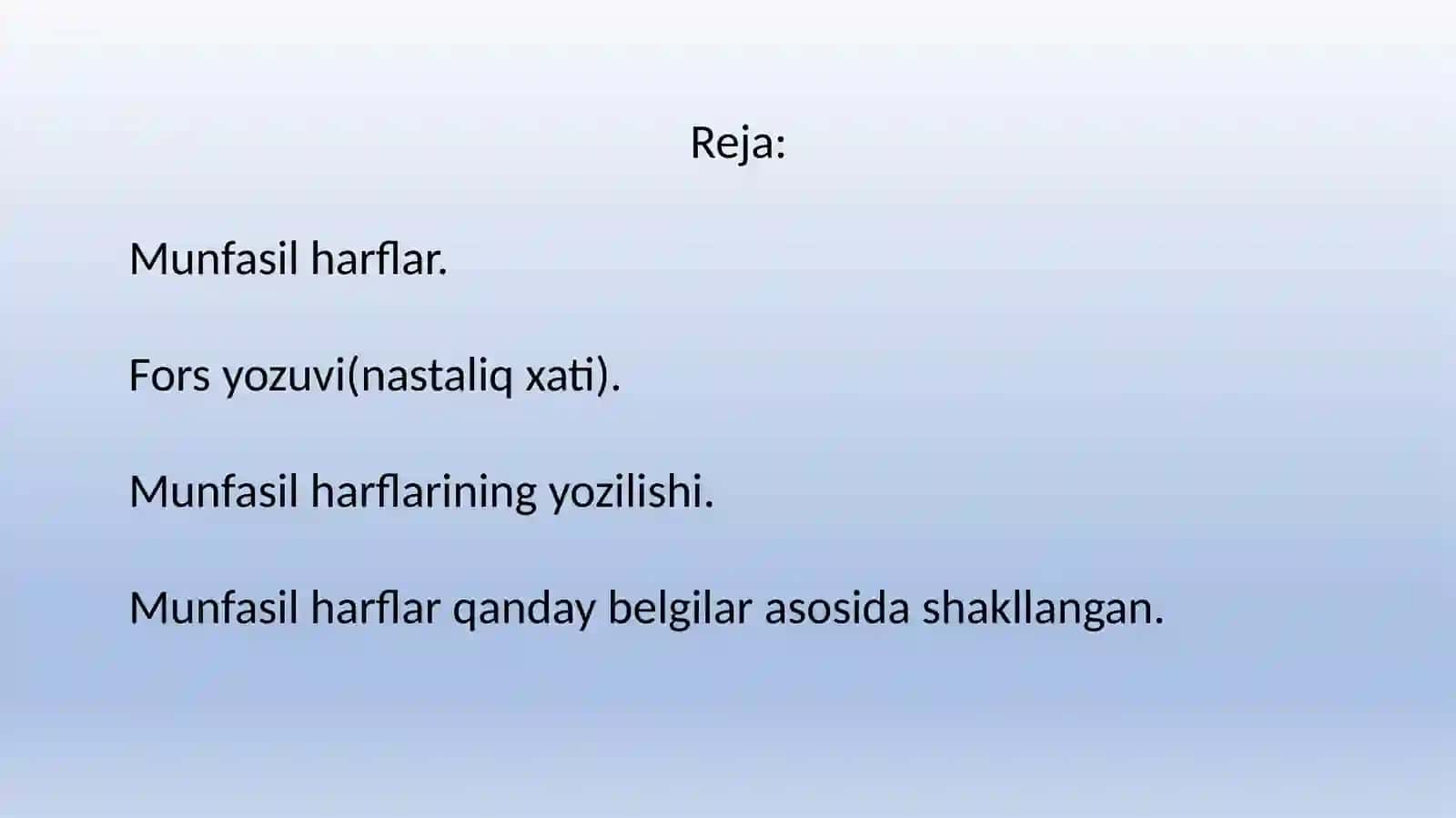 Munfasil harflar 2