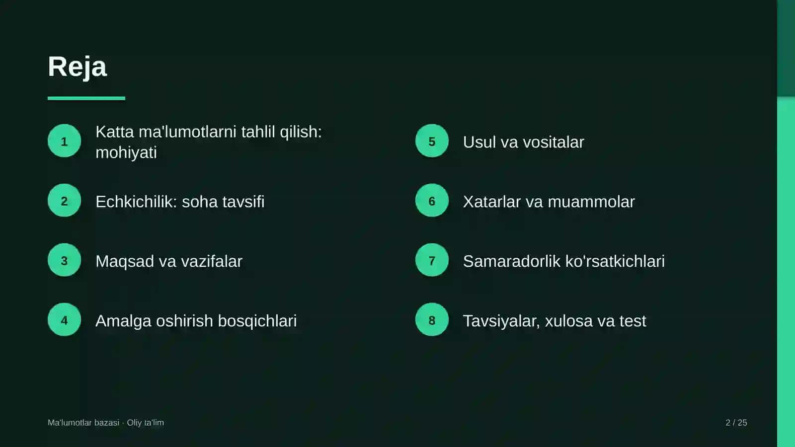 Echkichilikda katta ma'lumotlarni tahlil qilish 2
