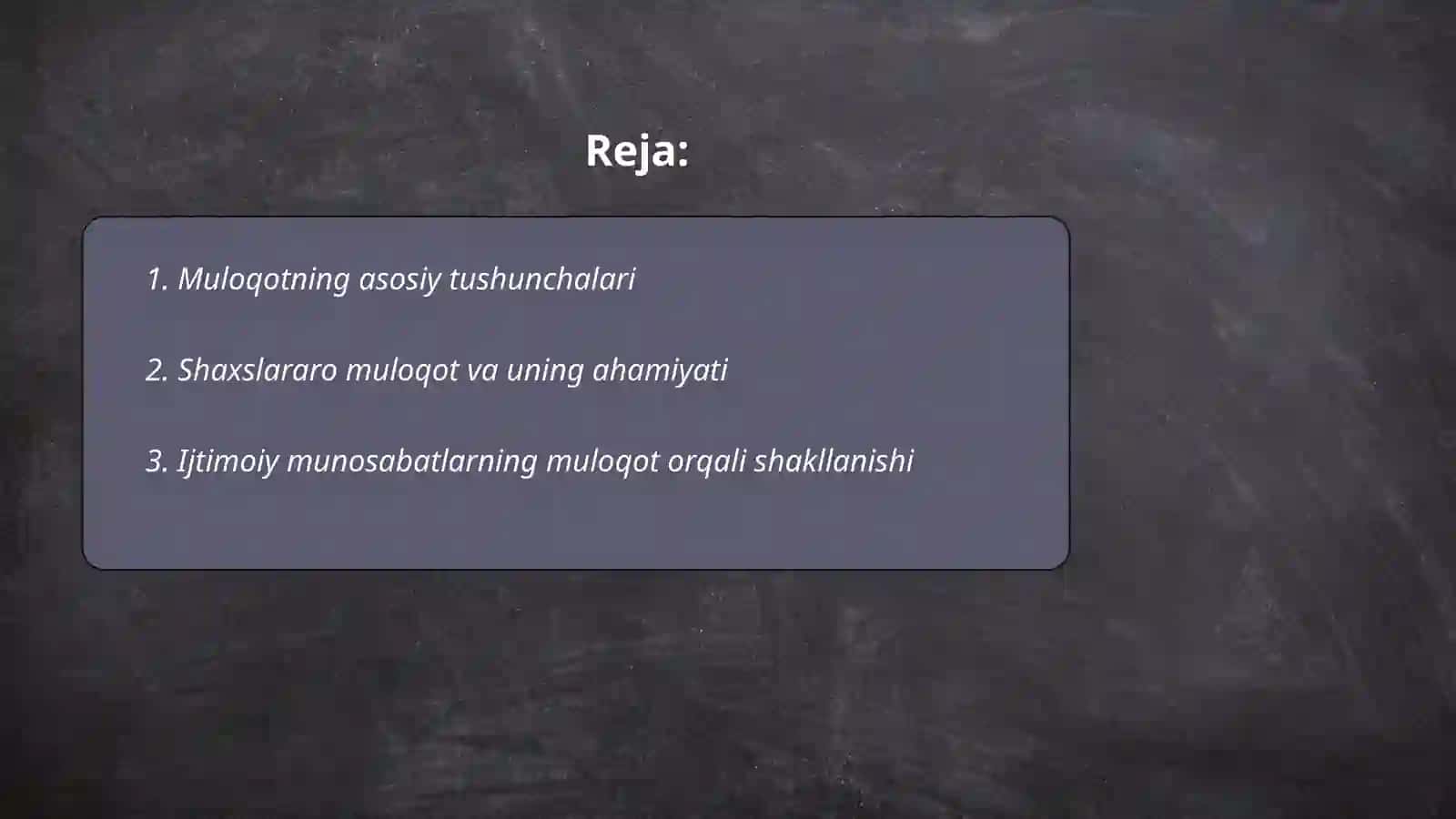 Muloqot ijtimoiy va shaxslararo munosabatlarning ifodasi sifatida 2