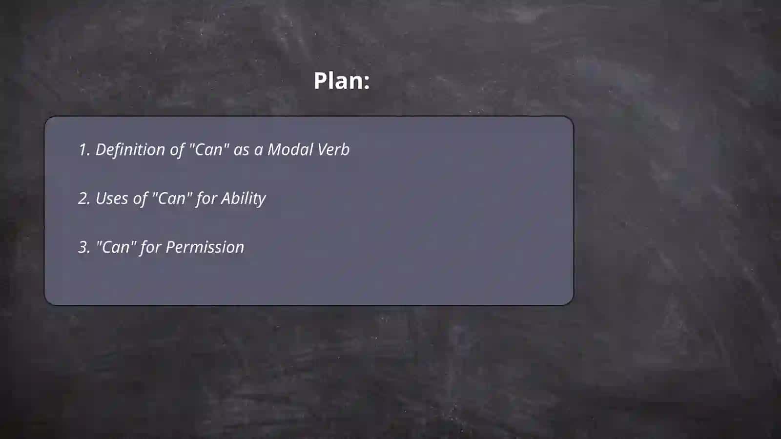 Can Modal Verb 2