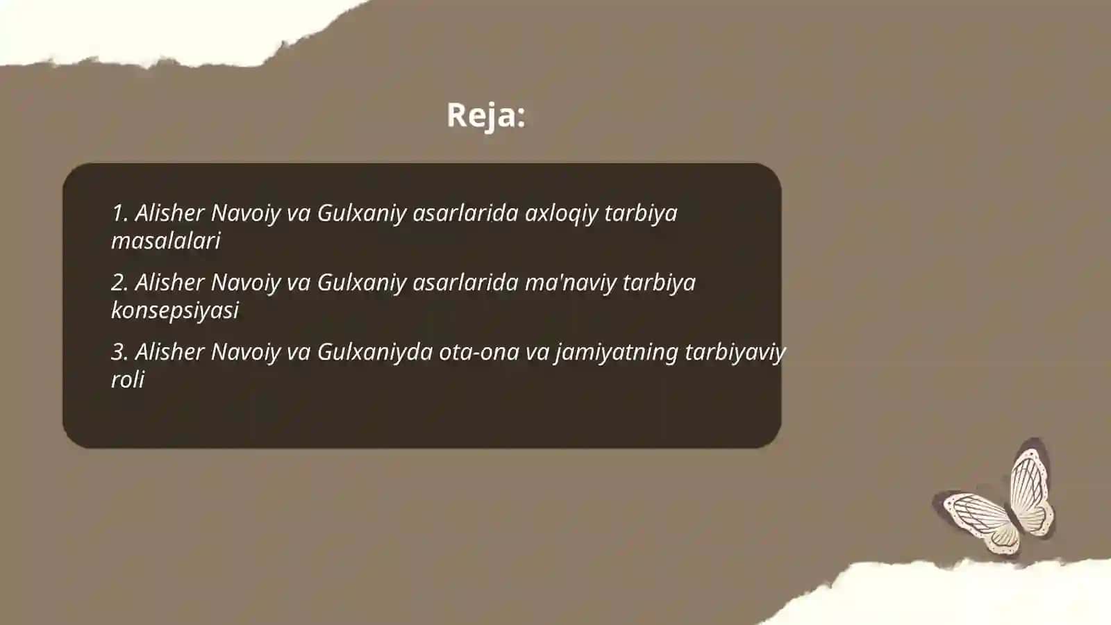 Alisher Navoiy va Gulxaniy asarlarida tarbiya masalasi 2