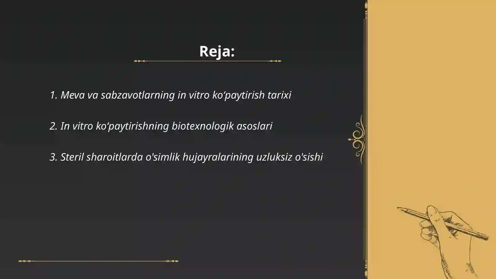 Meva va sabzavotlarni in vitro koʻpaytirish 2