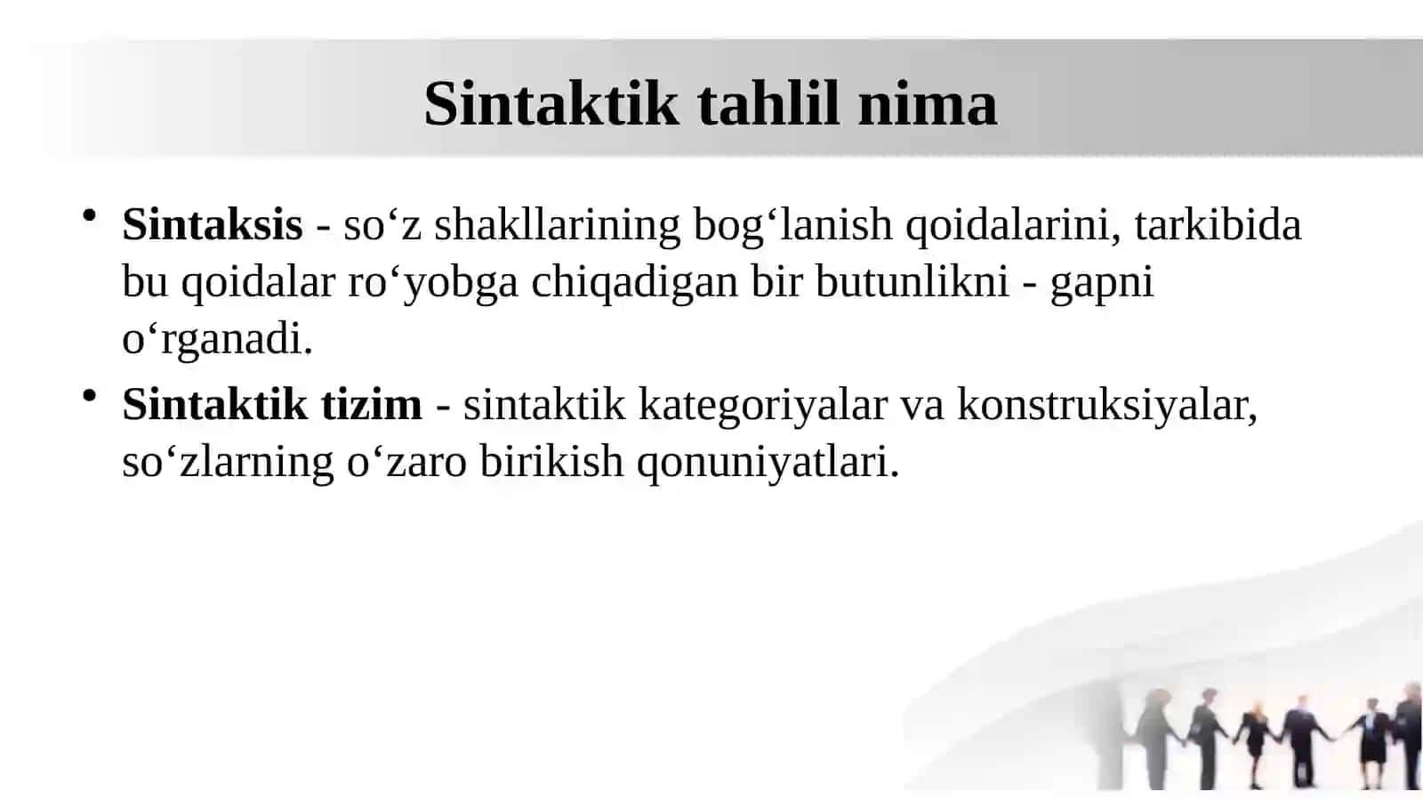 Sintaktik tahlilning avtomatik tizimi 2