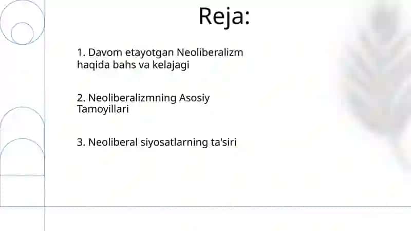 Neoliberalizm ĝoyalarining mohiyati va ahamiyati 2