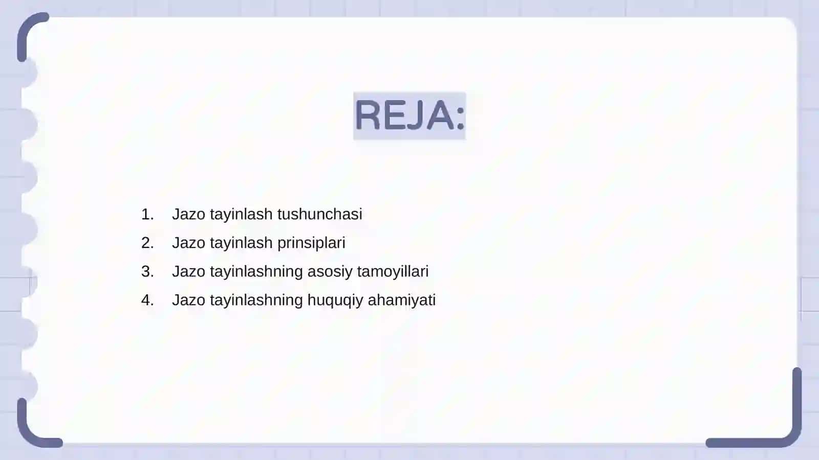 Jazo tayinlashning prinsiplari tushunchasi, ahamiyati 2