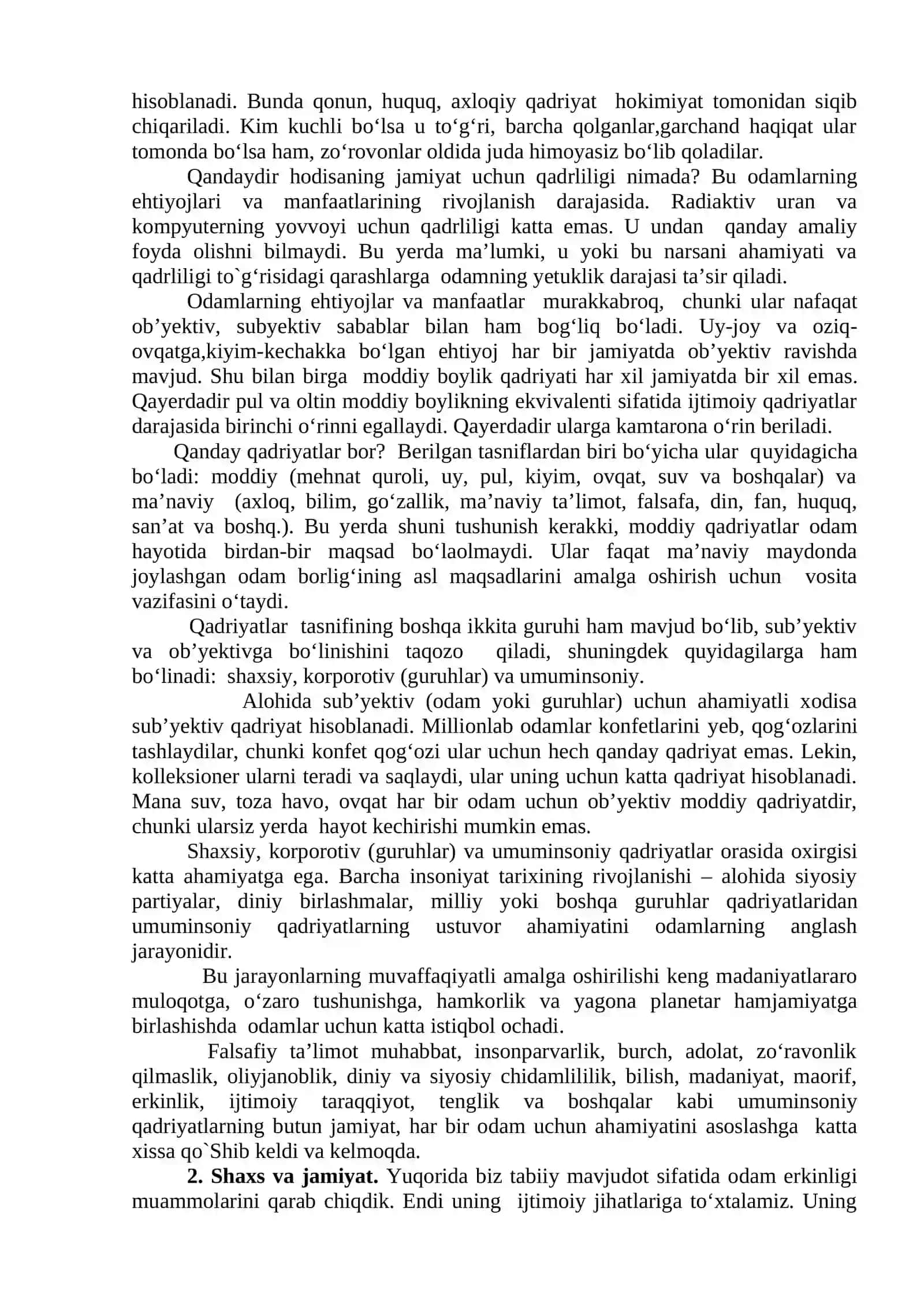 Qadriyatlar falsafasi (aksiologiya) 2