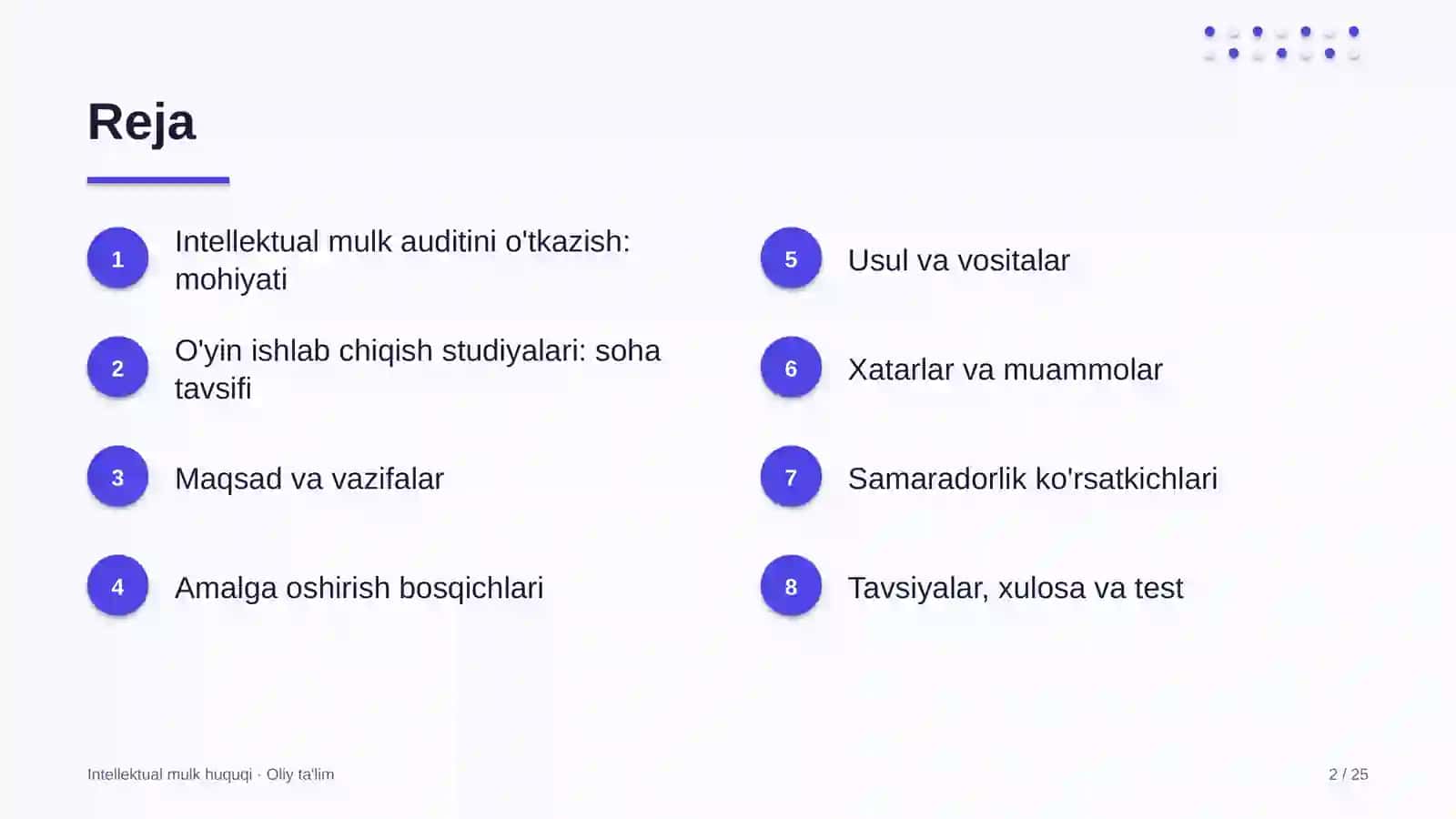 o'yin ishlab chiqish studiyalarida intellektual mulk auditini o'tkazish 1117 2