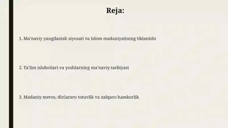 Yangi O'zbekistonda amalga oshirilayotgan ma'naviy o'zgarishlar 2