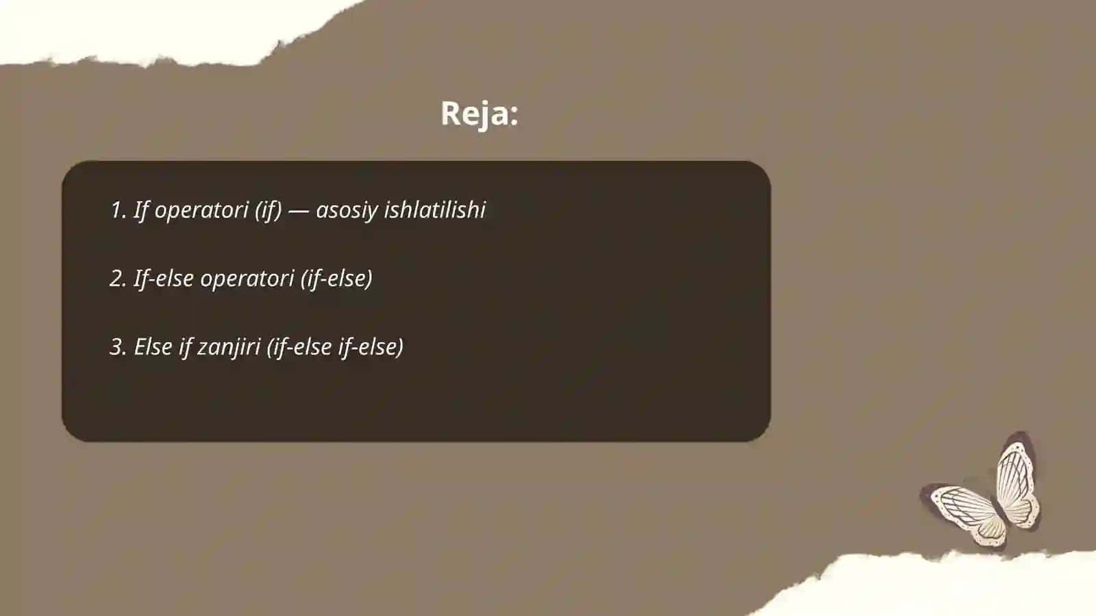 C++ tilida shart operatorlari 2
