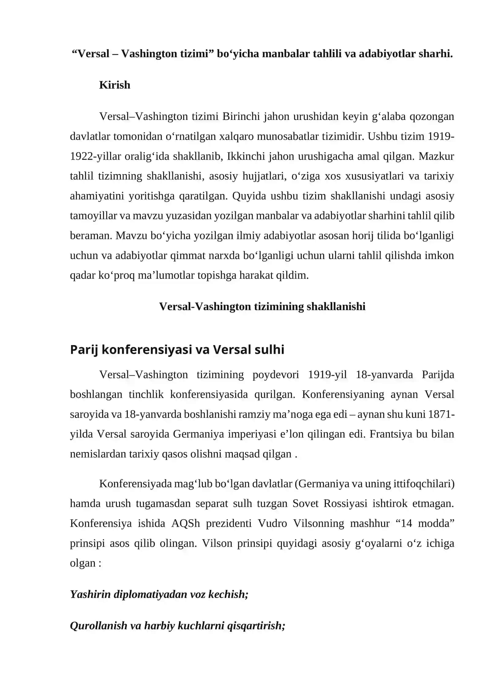 Versal-Vashington adabiyotlar sharxi. 2