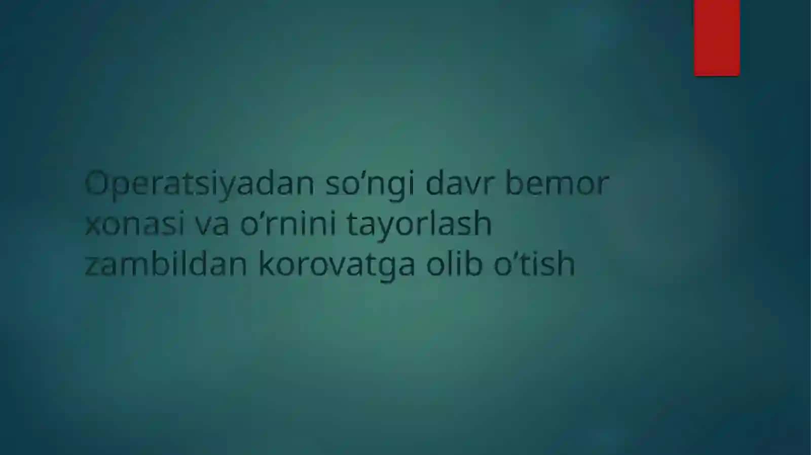 Umumiy jarrohlik fanidan tayyorlangan prezentatsiyasi 2