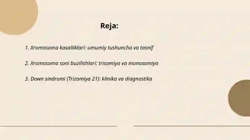 Xramasoma kasalliklari 2