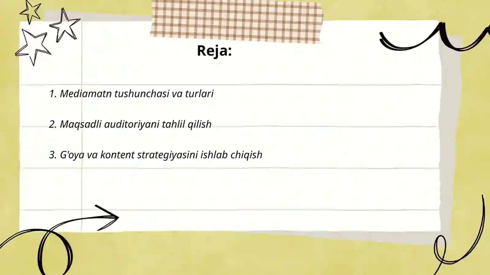 Mediamatnlarni yaratish 2