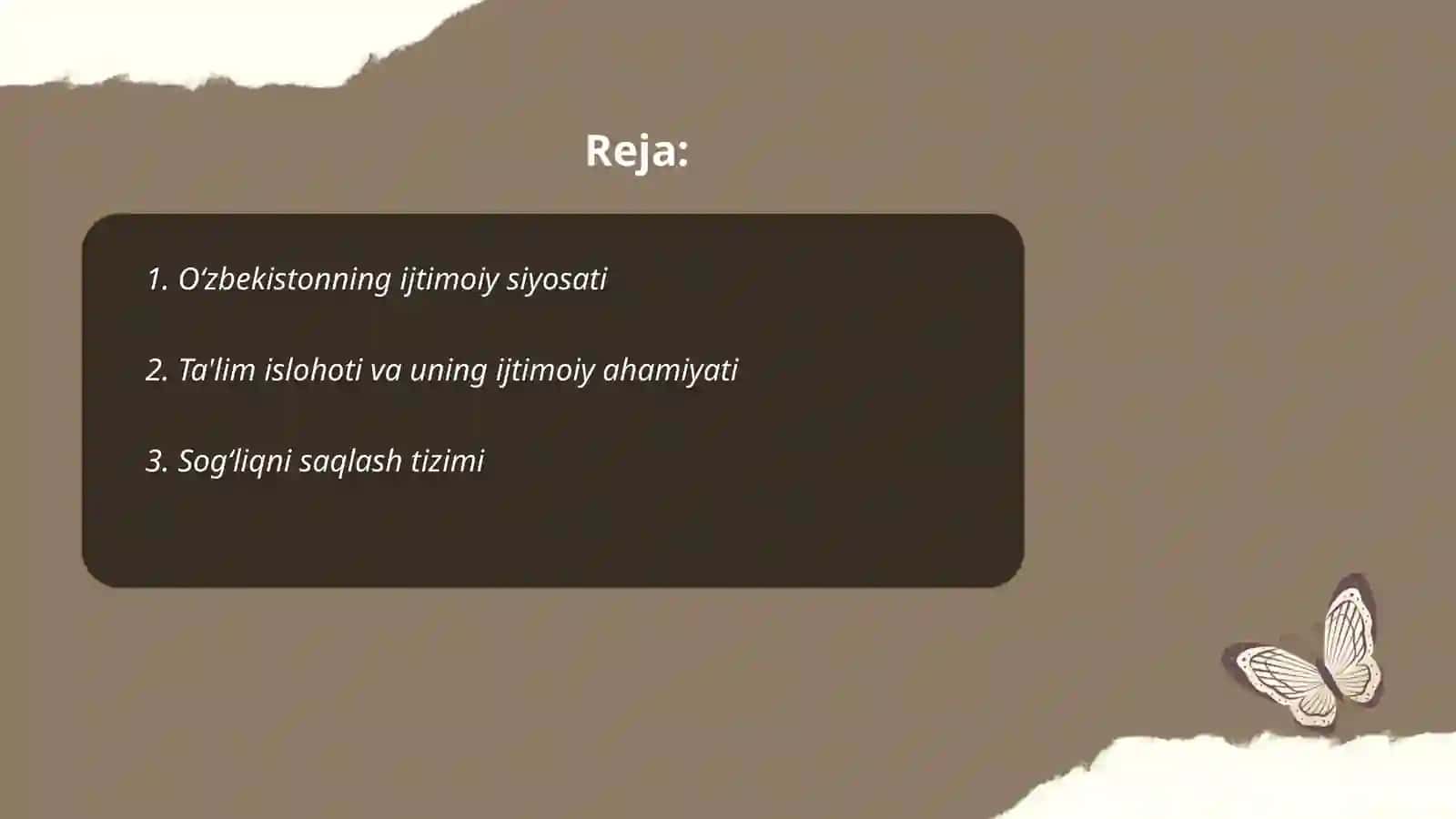 Oʻzbekistonning ijtimoiy siyosati 2