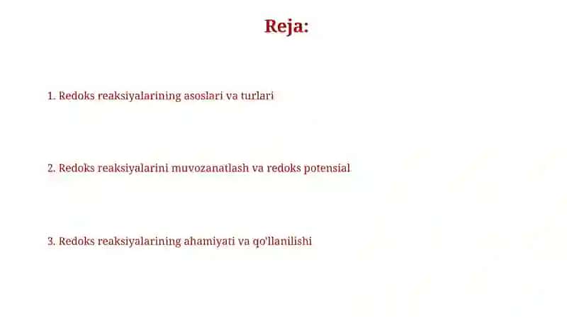 Redoks Reaksiyalari 2