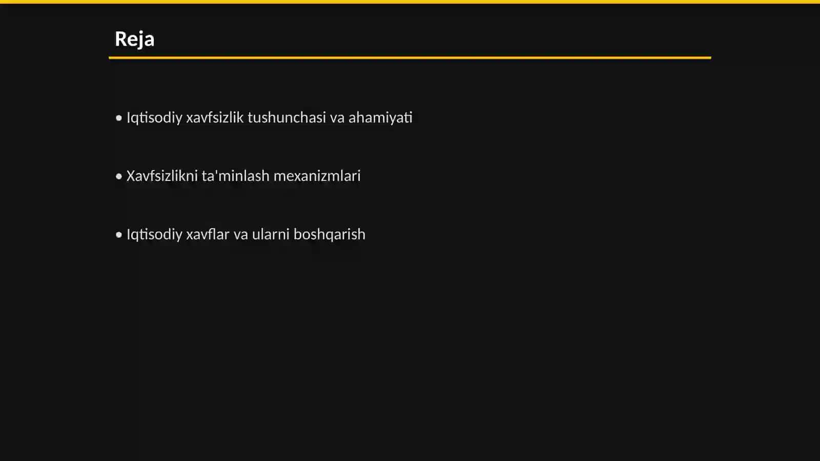 Iqtisodiy xavfsizlikni ta'minlash mexanizmi 2