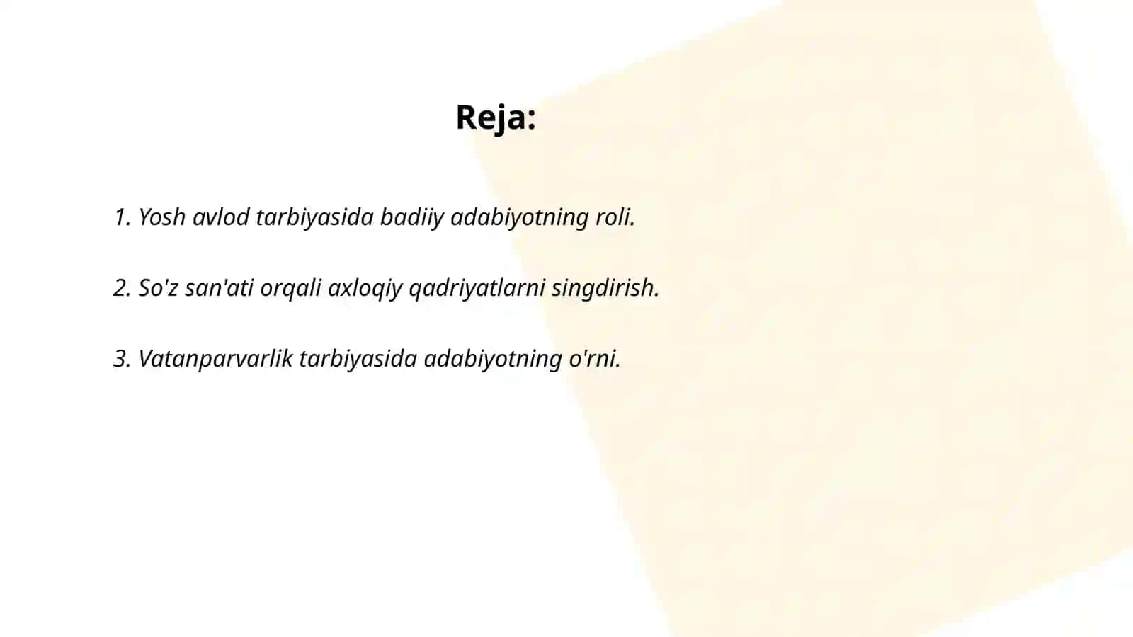 Yosh avlodni ma'naviy-axloqiy va Vatanparvarlik ruhida tarbiyalashda "so'z san'ati" deya ta'riflanuvchi badiiy adabiyotning ahamiyati 2
