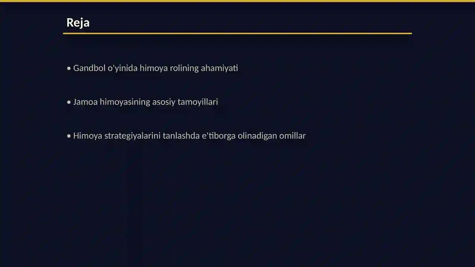 Gandbol oʻyinida jamoa boʻlib himoya qilish taktikasi 2