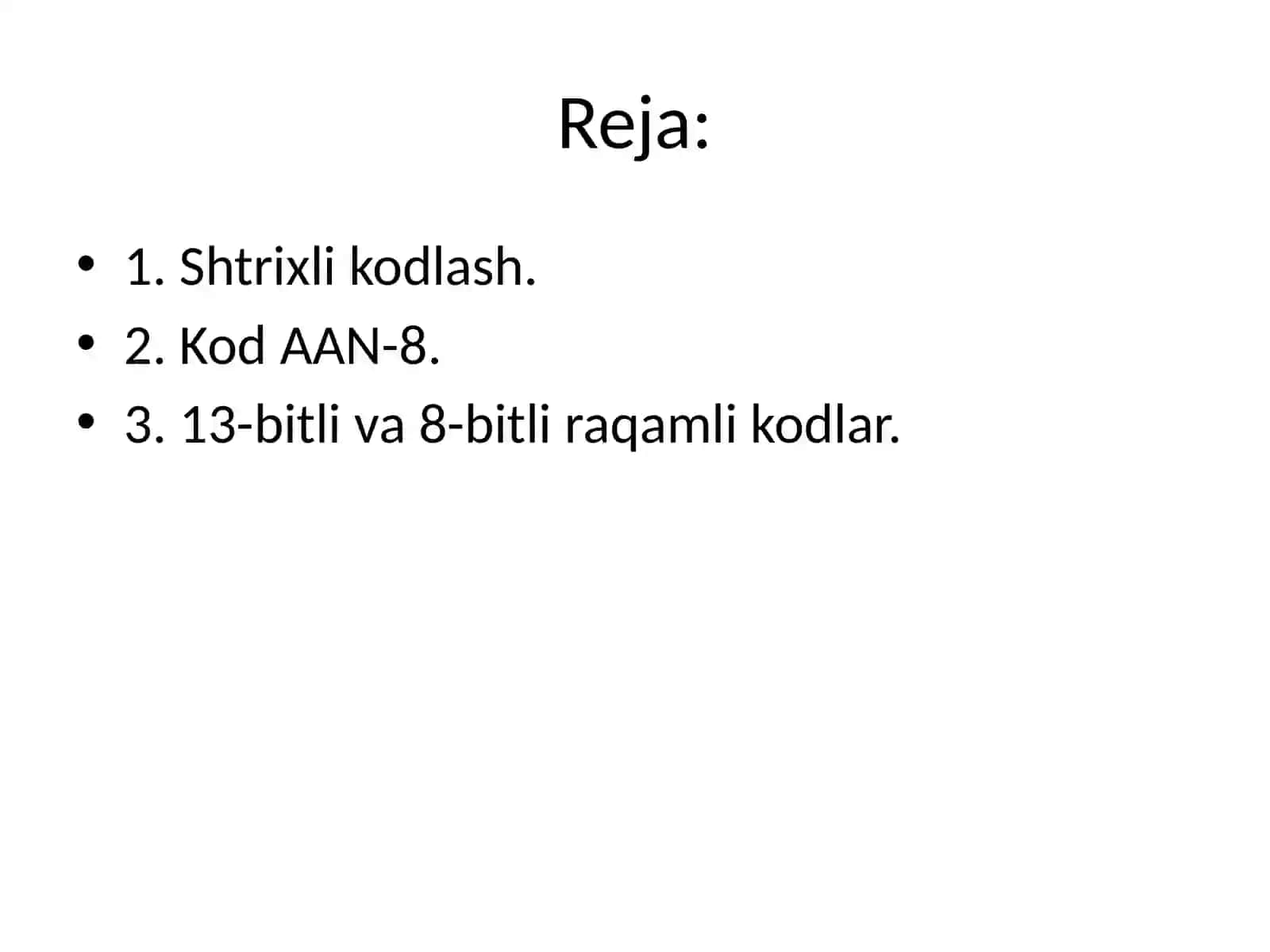 Amaliy mashg‘ulot - Maxsulot sifati tug‘risidagi ma’lumotlarni shtrixli kodlash 2