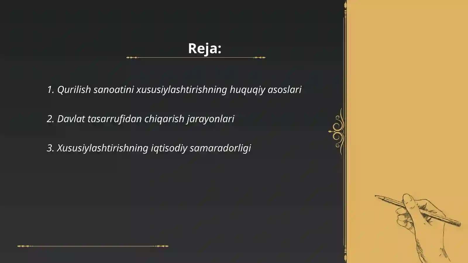 Qurilish Industriyasi Korxona va Tashkilotlarini Davlat Tasarrufidan Chiqarish va Xususiylashtirishning Asosiy Yo'nalishlari 2