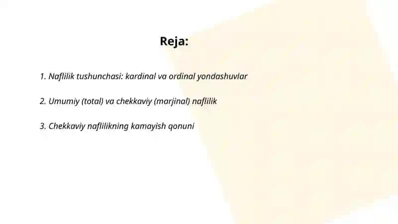 Iste'molchi xulqi nazariyasi 2