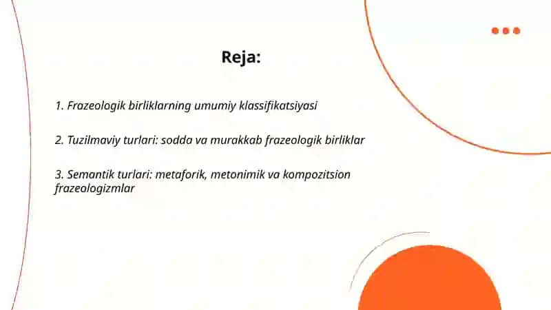 Frazeologik birliklarning turlari va uslubiy xususiyatlari 2