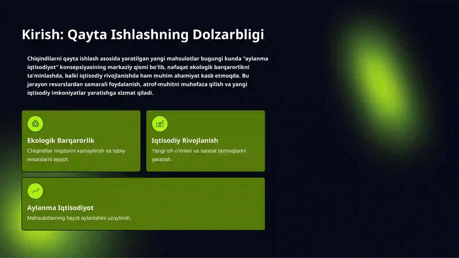 Chiqindilarni qayta ishlash asosida yaratilgan yangi mahsulotlarning bozordagi ahamiyati 2