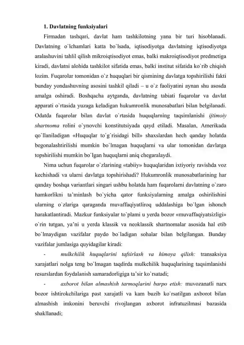 Davlat institutsional tashkilot sifatida 2