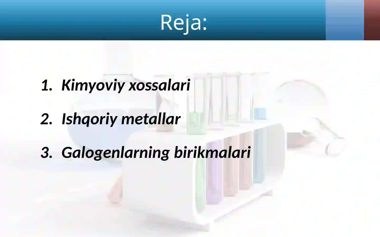 Kimyoviy elementlarning tabiiy xossalari 2