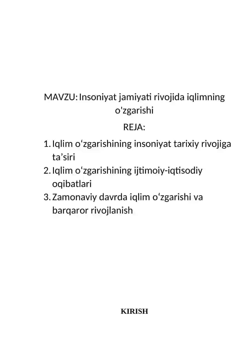 "MEHNAT MUHOFAZASI VA FUQARO XAVFSIZLIGI" FANIDAN TAYYORLAGAN REFERATI 2