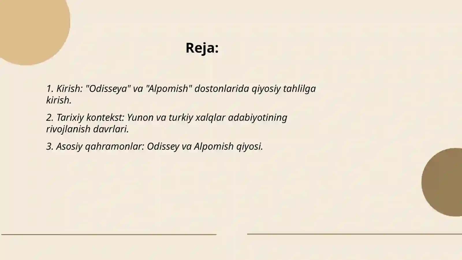 Odisseya va Alpomish dostonlari qiyosiy tahlili 2