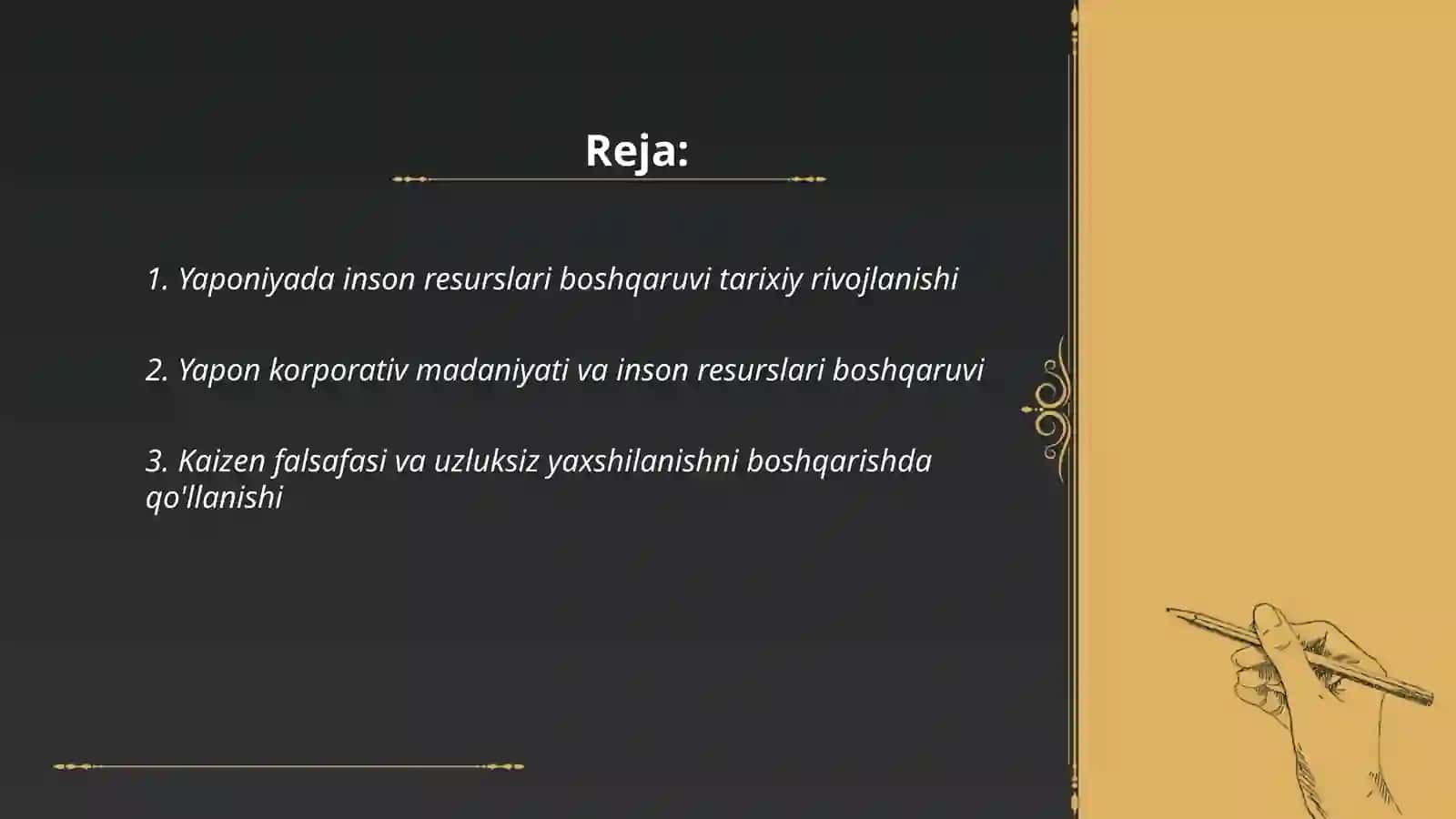 Yaponiyada Inson resurslarini boshqarishda tajribasi va O’zbekistonda foydalanish imkoniyatlari 2