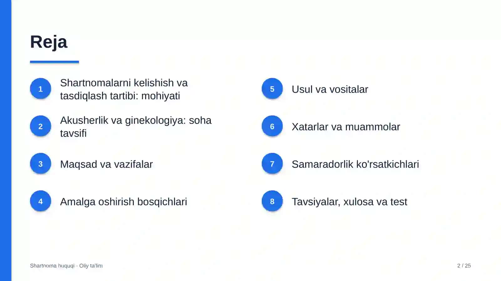 Akusherlik va ginekologiyada shartnomalarni kelishish va tasdiqlash tartibi 2